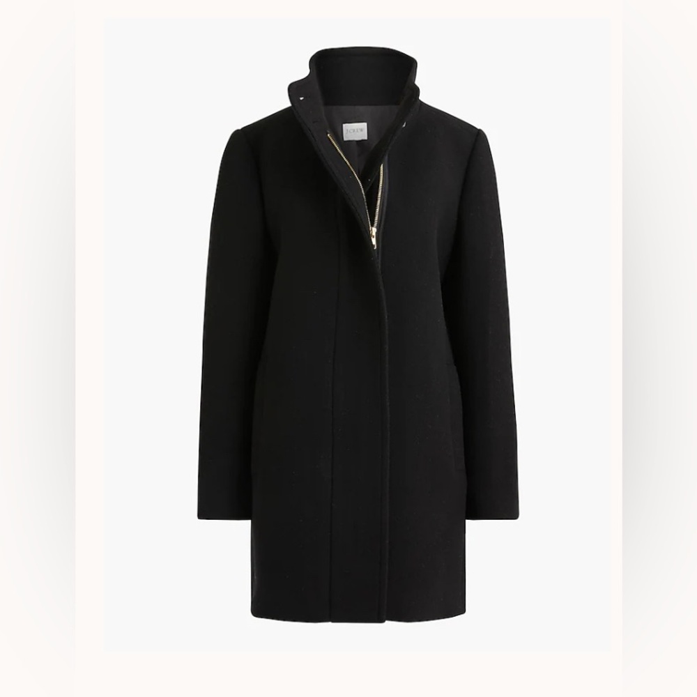 NWT JCREW City coat with button neck